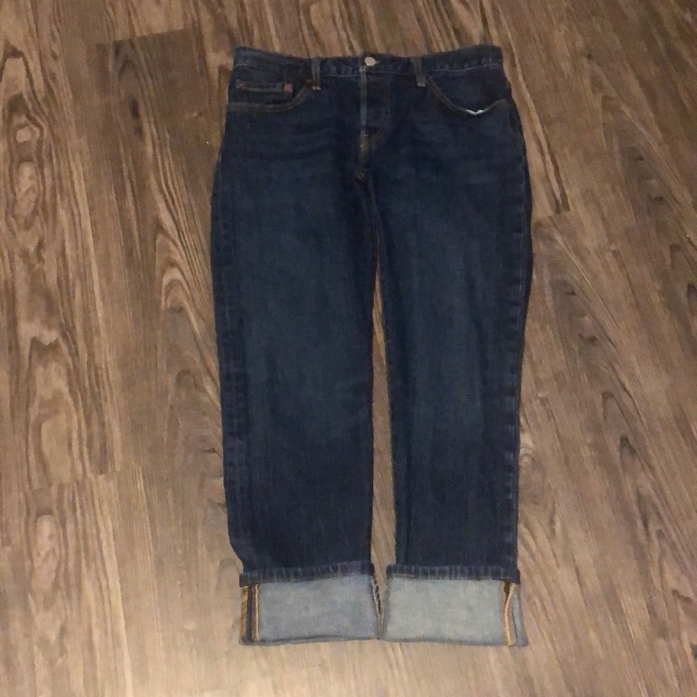 Dark Wash 501 Customized & Tapered Levi’s